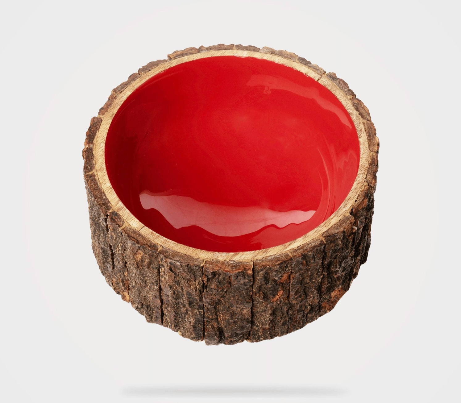 Farmhouse Wood Dog Bowl