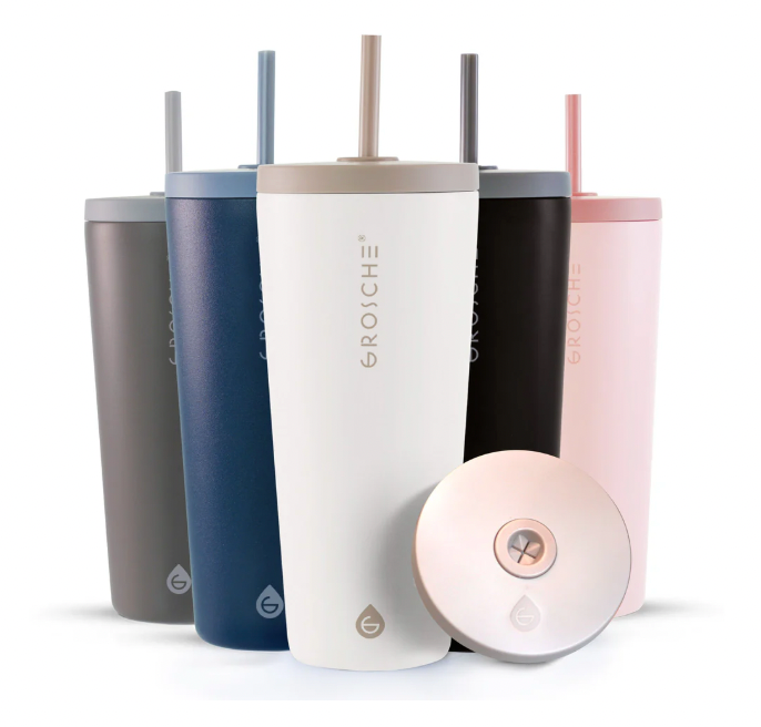 JASPER Stainless Steel Tumbler with Straw, 23oz