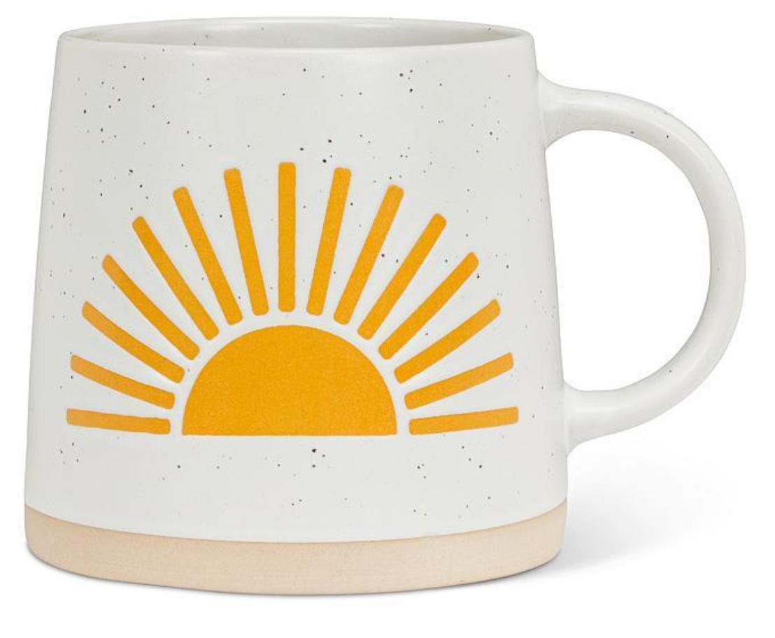 Wide Base Mug with Sun