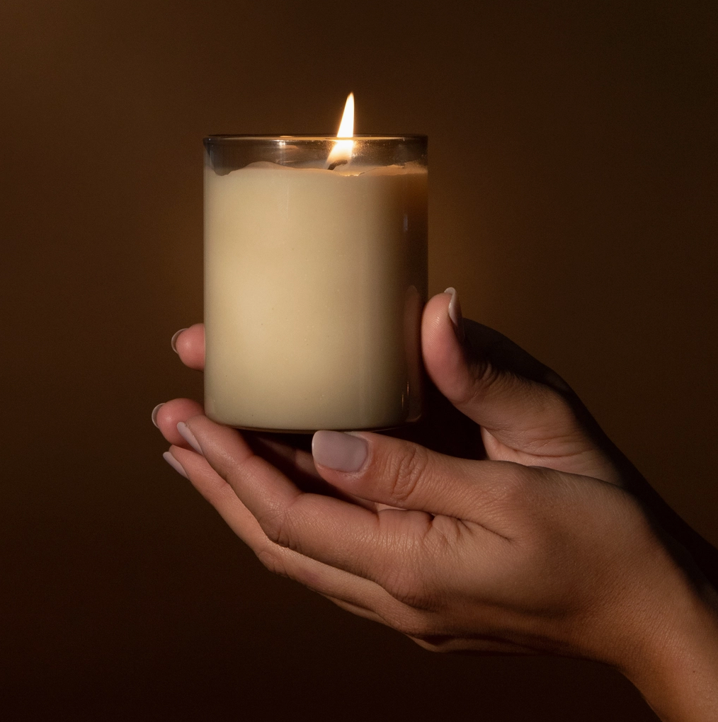The Sauna Glass Candle - Cedar + Mist