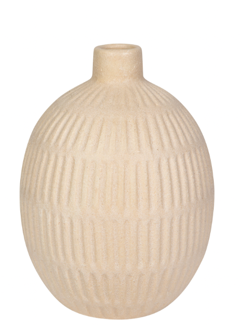 Sand Ceramic Bud Vase