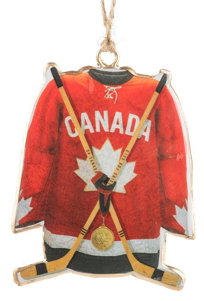Canada Hockey Jersey Ornament-Red