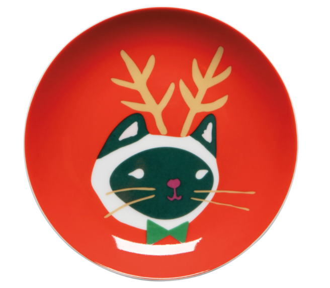 Let it Meow Christmas Appetizer Plates