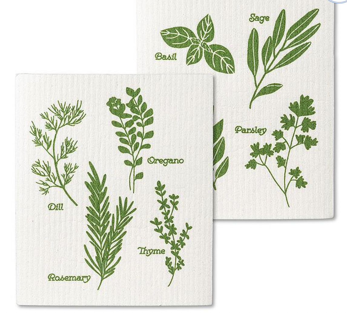 Assorted Herbs Dishcloths