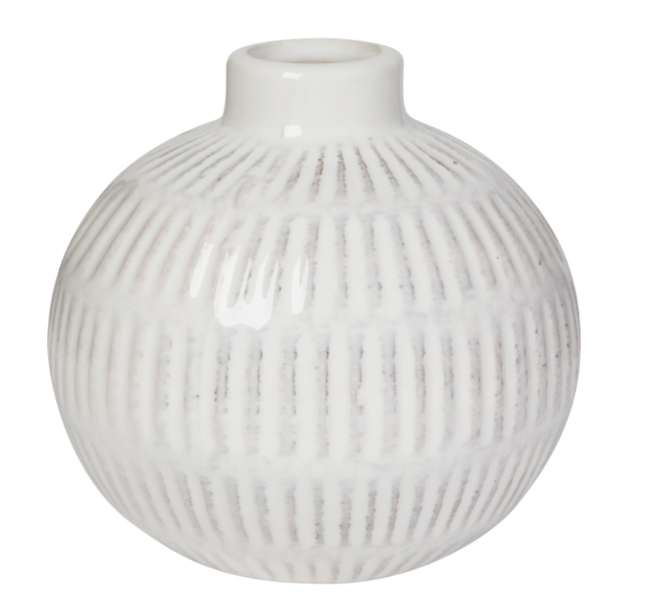 Pearl Ceramic Bud Vase