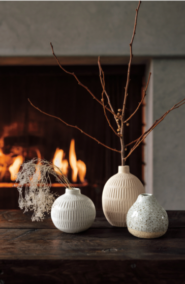 Pearl Ceramic Bud Vase