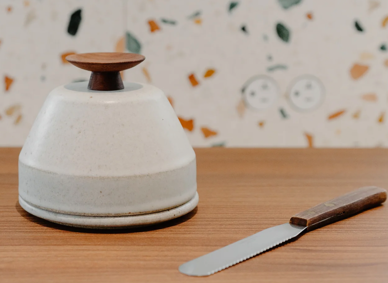 Butter Dish + Wood Knob