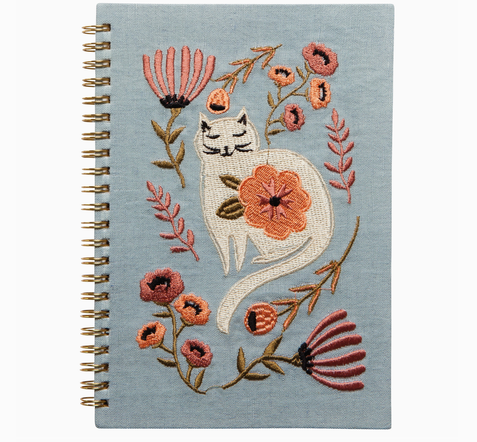 Catbloom Embroidered Notebook