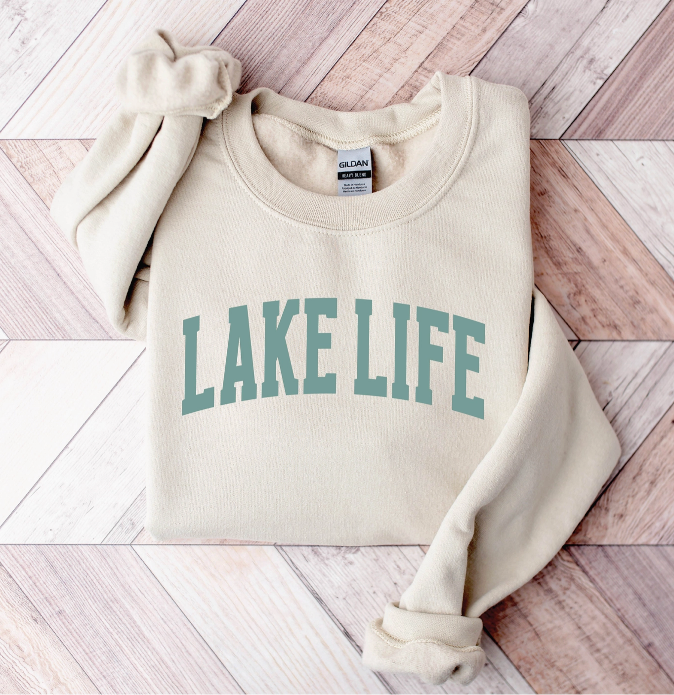 Lake Life Sweatshirt Crewneck Nature Lover Camping Sweater Sand