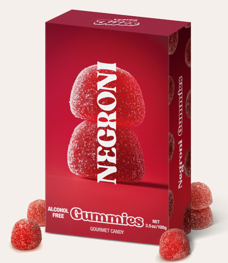 Negroni Gummies, Chewy Candies, Alcohol-Free