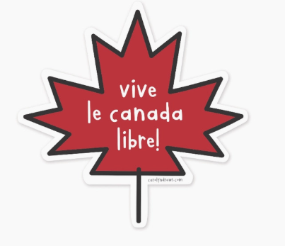 Vive Le Canada Libre Vinyl Sticker