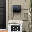 Sleek Envelope Mailbox, Black