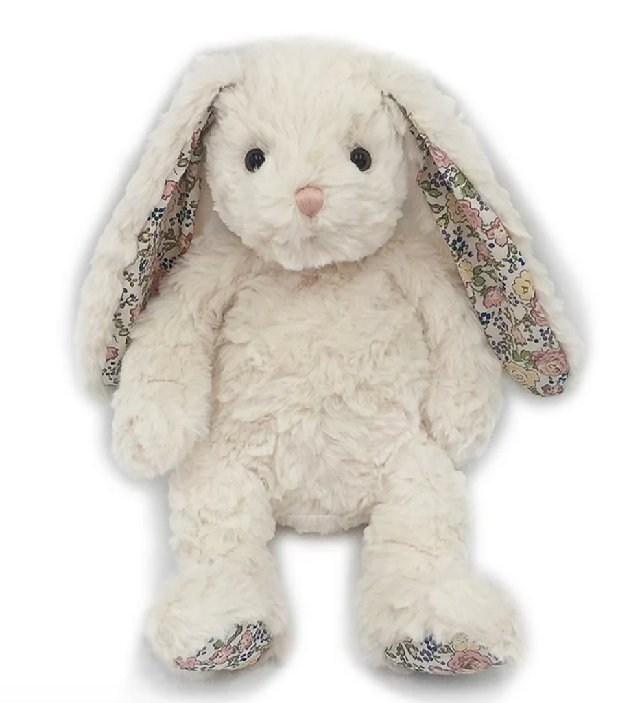 Faith Cream Floral Bunny Plush Toy