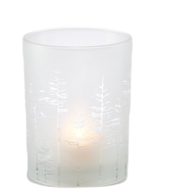 Small White Tall Trees Lantern