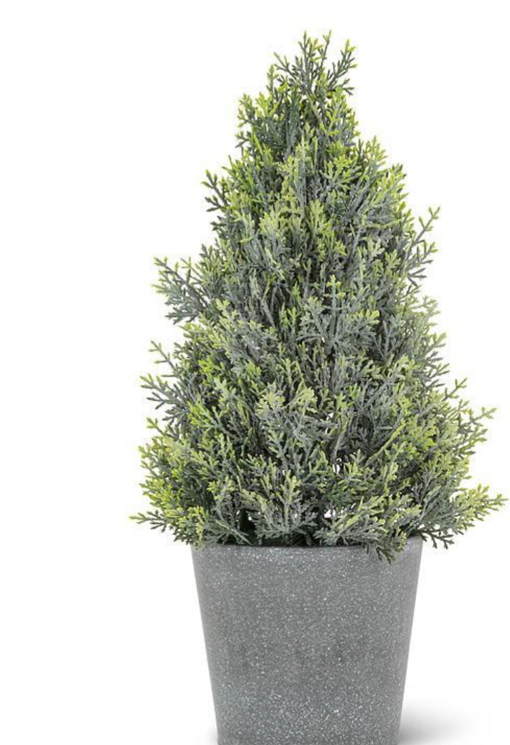 Cedar Look Potted Cone Tree