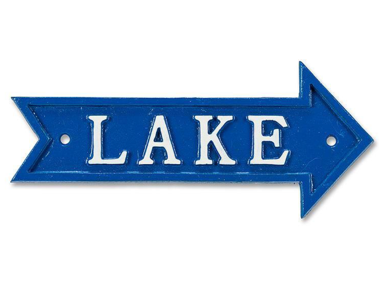 LAKE Arrow Sign