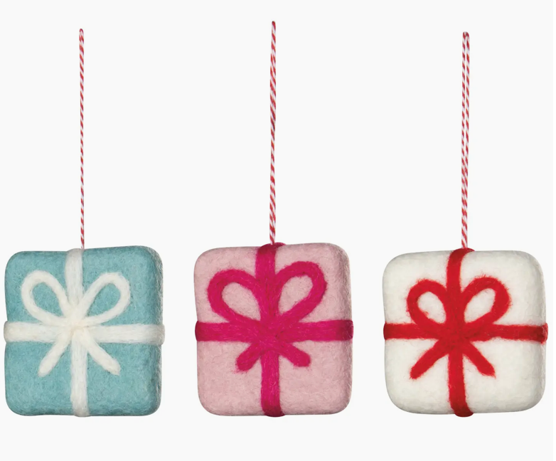 Jubilee Presents Felt Christmas Tree Ornaments - Assorted