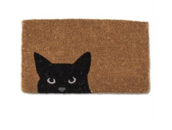 Peeking Cat Doormat