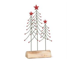 Large Wire Trees on Log Base