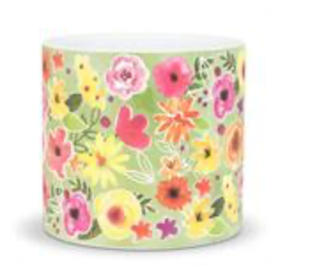 Large Bold Floral Planter 6.5"