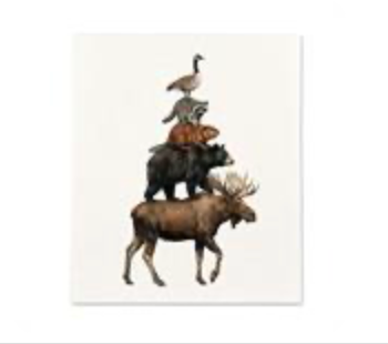Canadian Animals Swedish Dishcloth