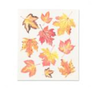 Fall Maple Leaves Swedish Dishcloth