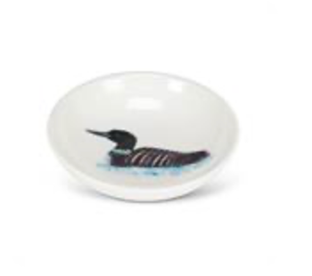 Small Dish with Loons