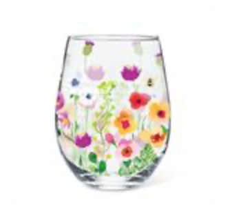 Bee Garden Stemless Wine Glass