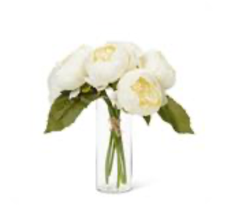Full White Peony Bouquet