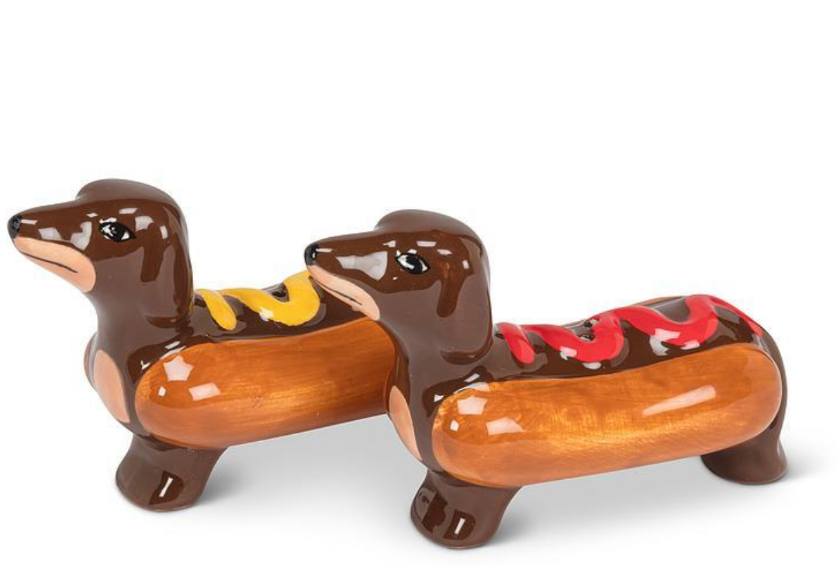 Dachshunds in Hot Dogs Salt & Pepper