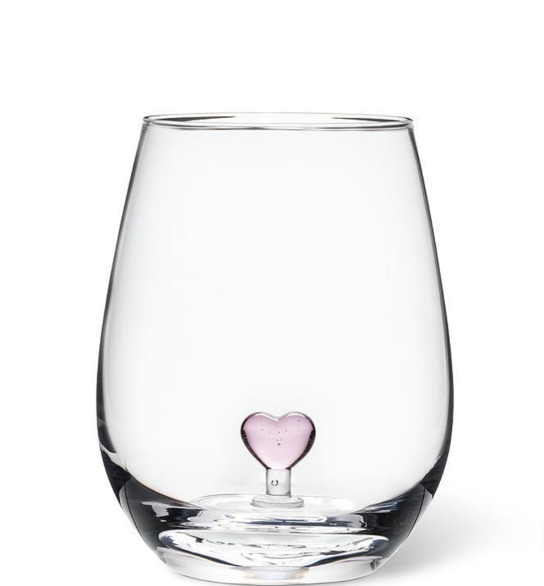 Heart Stemless Wine Glass