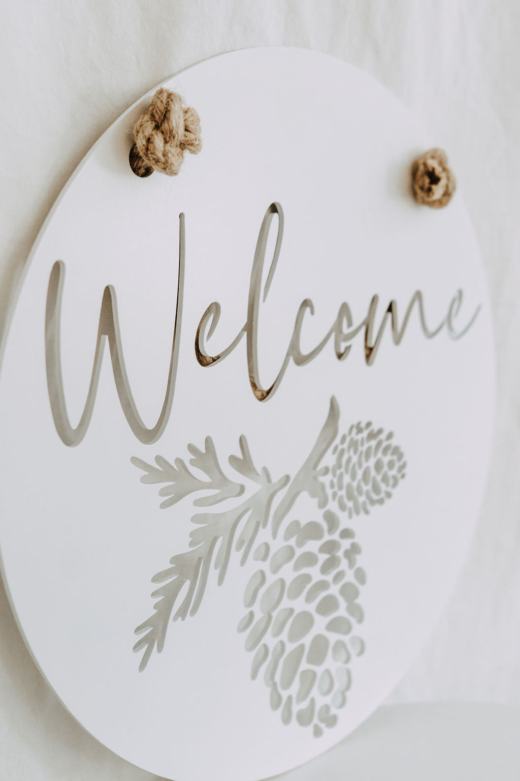 Welcome Pine Bough Plaque - IRONIK Original