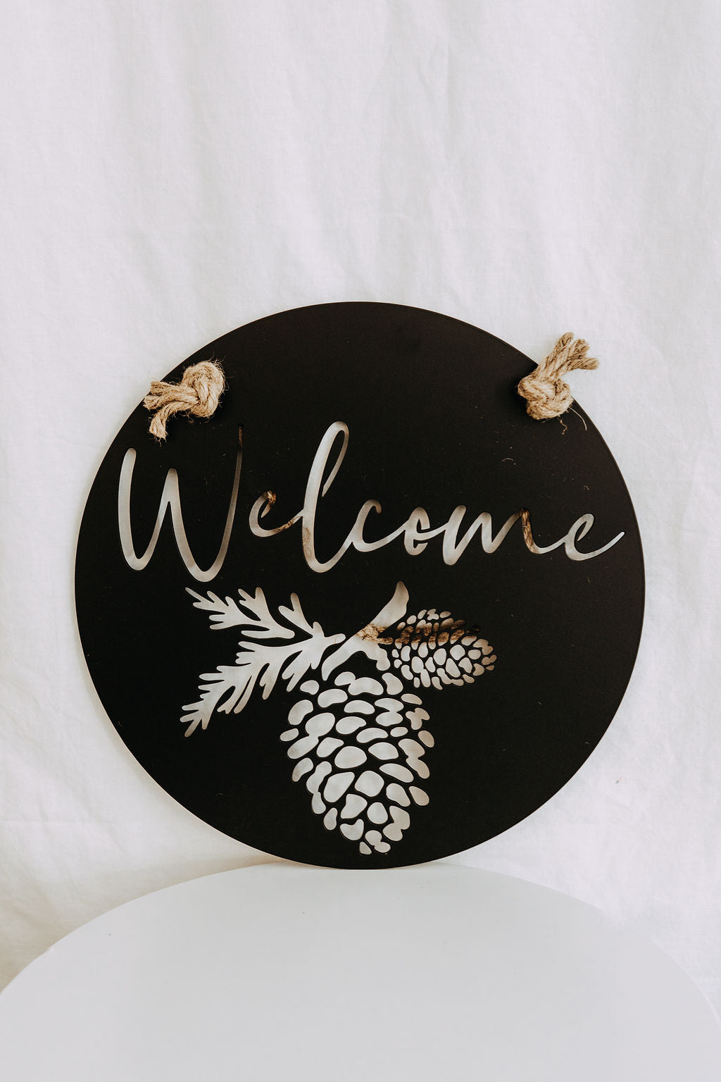 Welcome Pine Bough Plaque - IRONIK Original