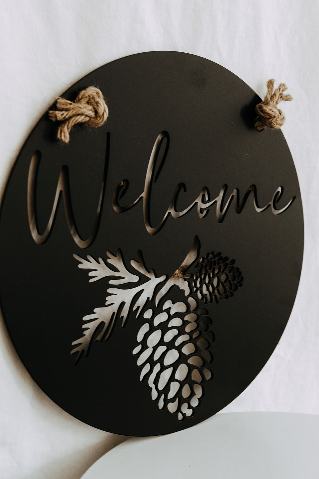 Welcome Pine Bough Plaque - IRONIK Original